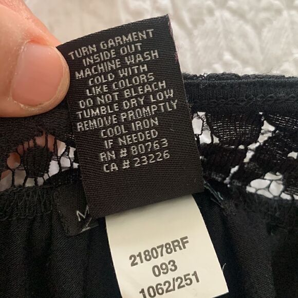 MODA INTERNATIONAL Lace Trim Dress XS Black - Picture 7 of 8